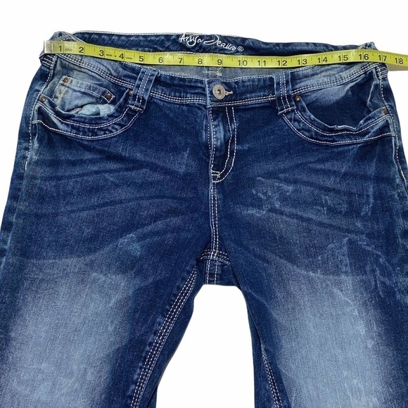 ARIYA Faded Dark Wash Blue Skinny Denim Jeans - Picture 4 of 11